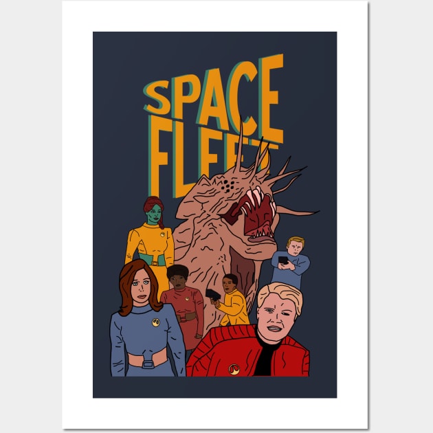 Space Fleet - U.S.S. Callister Wall Art by Hoagiemouth